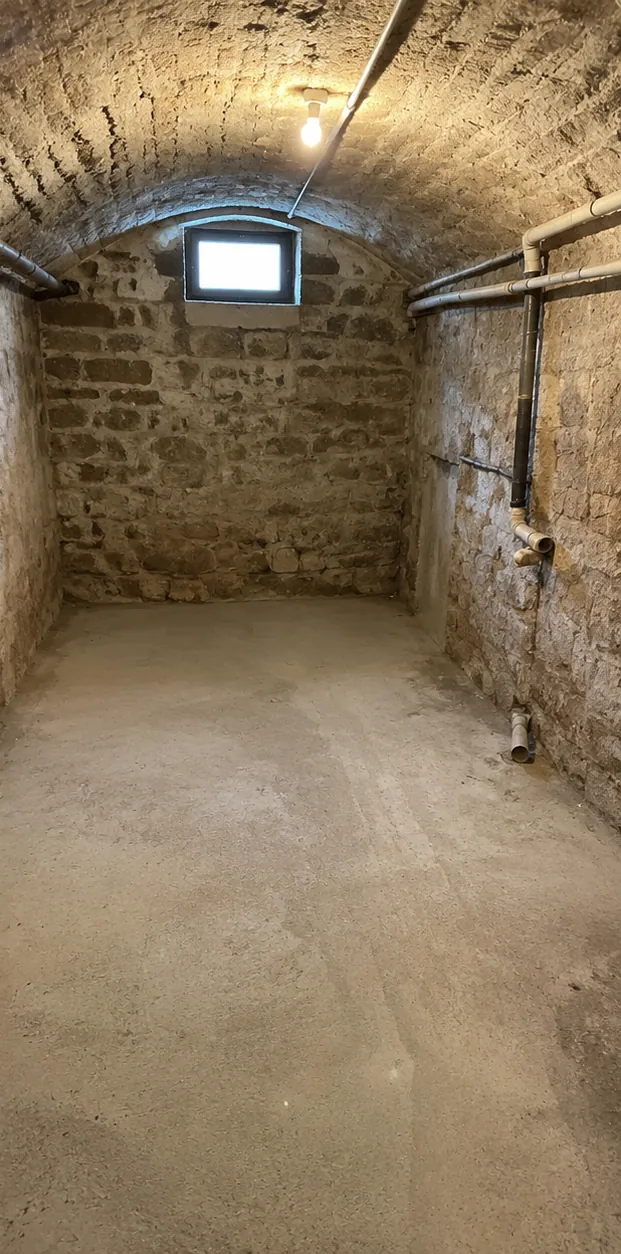 Après · Cave voûtée entièrement dégagée à Lyon